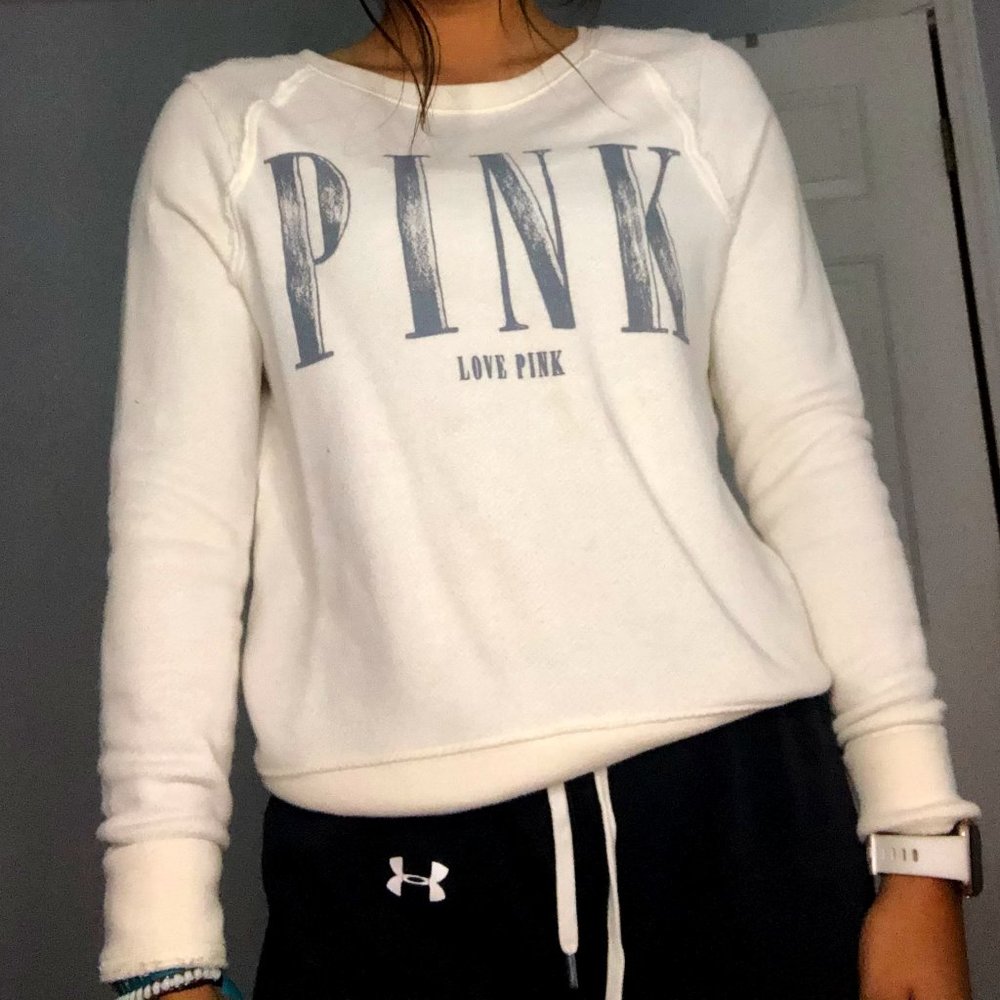 PINK Off- White Sweater